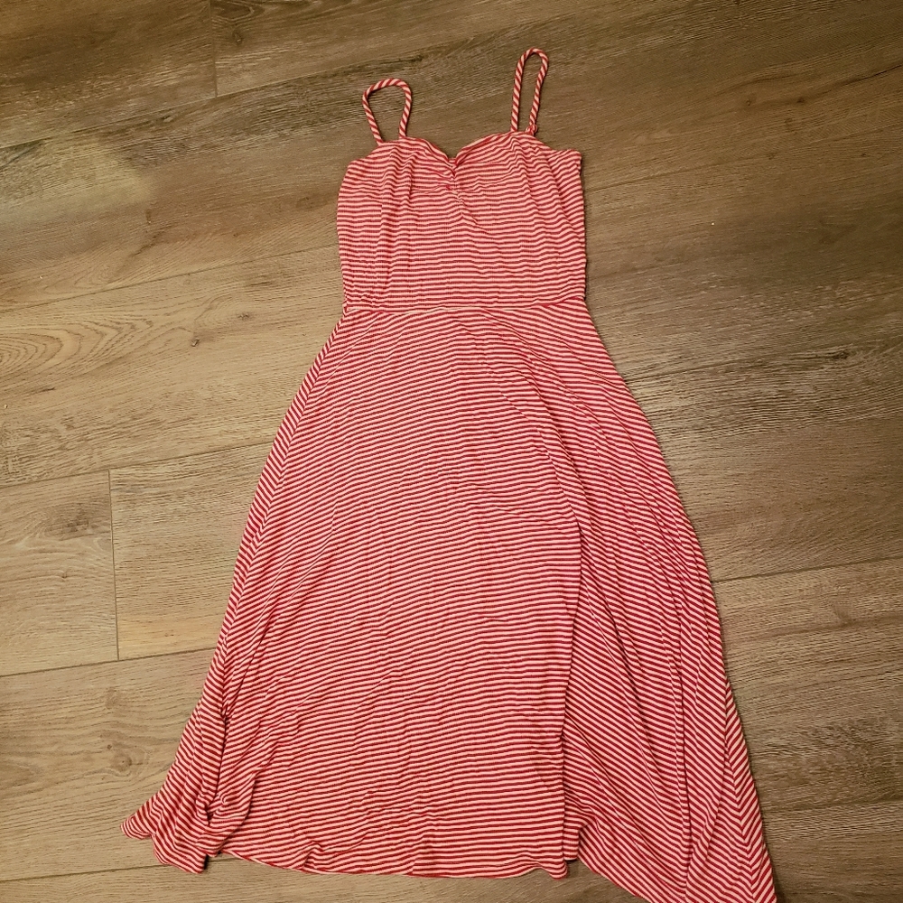 Red Striped Maxi Dress